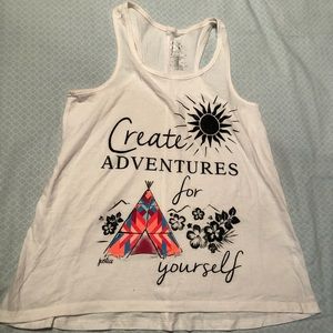 Justice Tank Top “Create Adventures For Yourself”